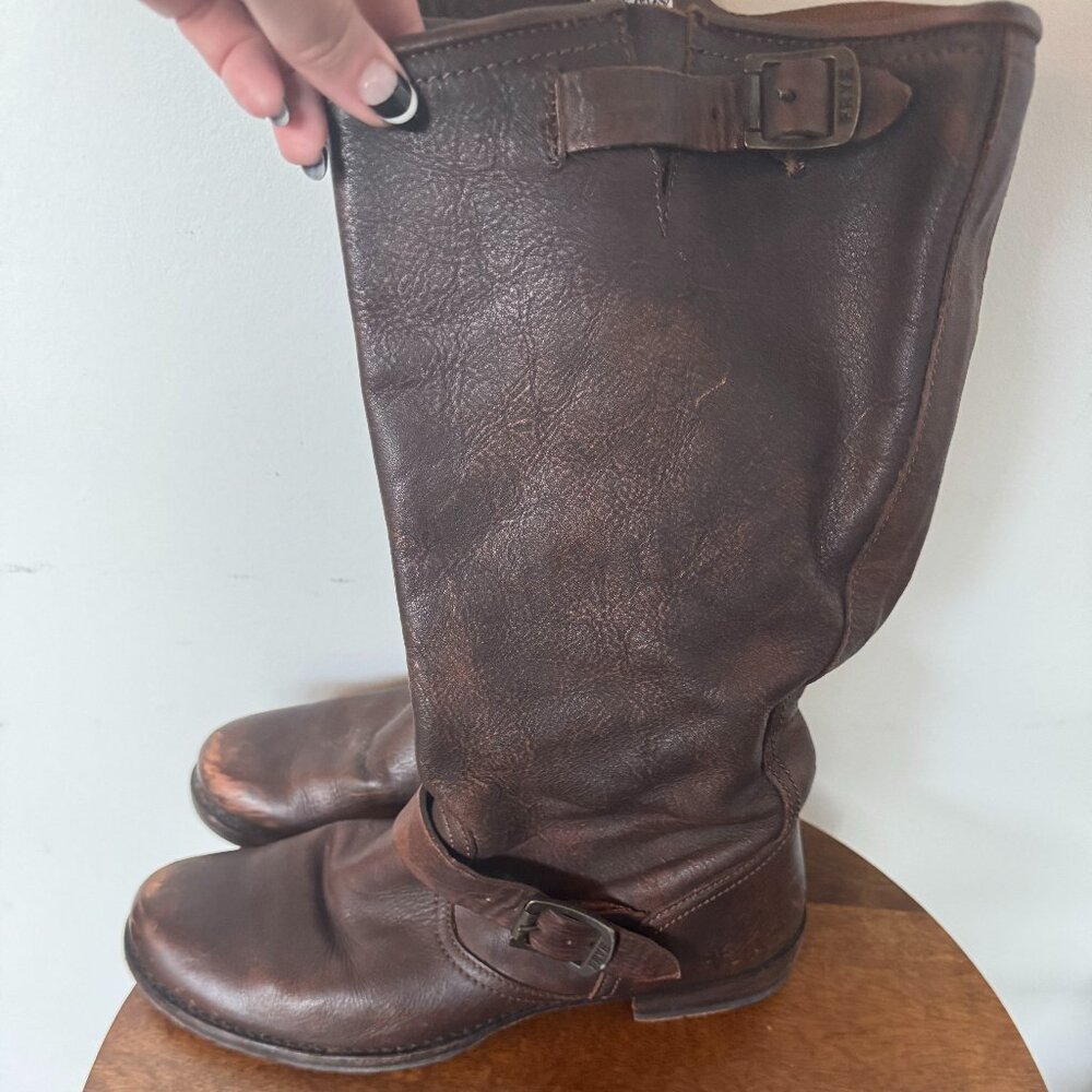Frye Veronica Slouch Engineer boot size 11 wide calf